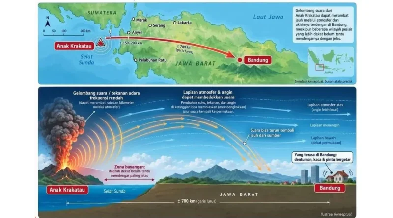 Dentuman Misterius Bandung, Simulasi Ungkap Kemungkinan dari Anak Krakatau